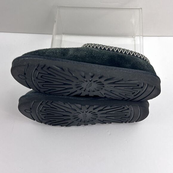 UGG Shoes Mens Size 7 Black Tasman Suede Slippers Clog Mule Wool Lined EU 40 - Picture 5 of 11